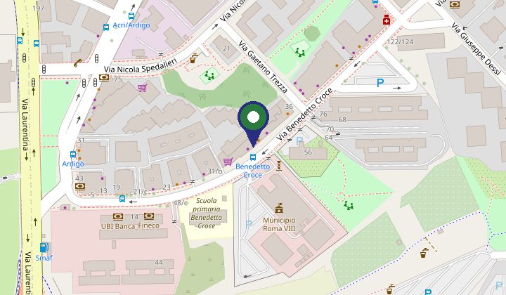 Mappa con la sede dello studio, nel Municipio VIII di Roma